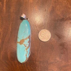 Turquoise and Sterling Silver Pendant